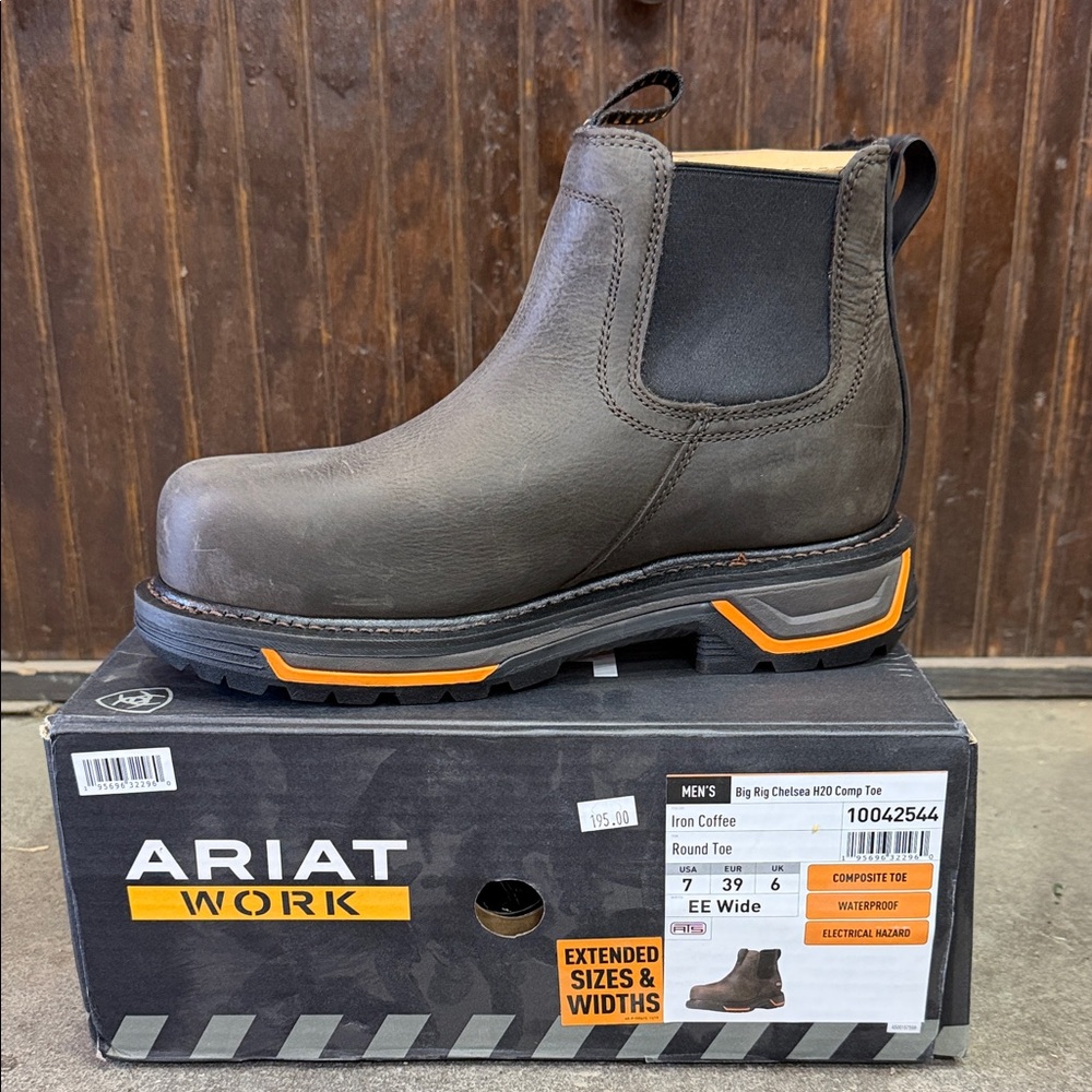 Ariat Men's Dark Brown Chelsea Work Boots